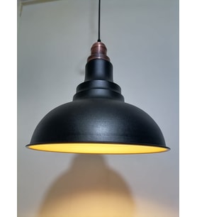 RİOLİGHT RETRO SİYAH İÇİ GOLD TEKLİ METAL SARKIT ÇAP: 34CM