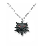 The Witcher Wolf Kurt Kafası Cosplay Kolye  Unisex  60 cm Zincirli Oyun ve Fantastik Takı (Gümüş)