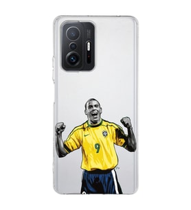 Xiaomi Mi 11T - 11T Pro Uyumlu Ronaldo Nazario Futbol Tasarımlı Şeffaf Telefon Kılıfı