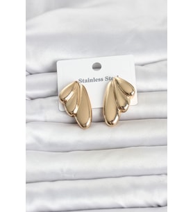 316L Çelik Gold Renk Vintage Kadın Küpe 5886 - HPSBYI6882-4422
