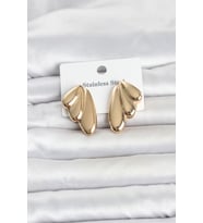 316L Çelik Gold Renk Vintage Kadın Küpe 5886 - HPSBYI6882-4422
