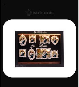 İsotronic Kişiye Özel Fotoğraf Çerçevesi – Biz Müzesi Siyah Amber Led