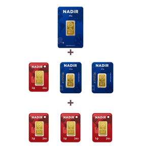 Nadir Gold 24 Ayar 19 Gram Altın (1 Ad 10 Gram Altın + 2 Ad 2,5 Gram Altın + 4 Ad 1 Gram Altın )