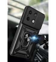 ERTAN Poco X6 Pro Kılıf Pars Lens Yüzüklü Silikon - Yeşil