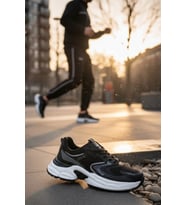 Enoch Erkek Sport Yazılı Yüksek Tabanlı Chunky Sneaker Günlük Spor Ayakkabı