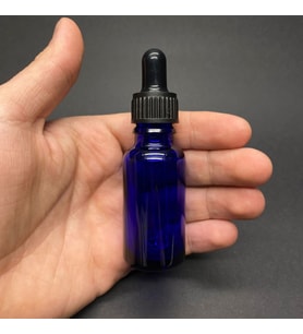 20Ml Mavi Cam Damlalıklı Şişe , Siyah Plastik Kapak , 20 Cc Mavi Cam Damlalıklı Şişe x 6 Adet