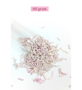 Uzun Boru Kesme Boncuk Çap 2mm Uzunluk 10 mm - 60 Gram - Mat Beyaz - BNC302