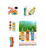 Sesli Işıklı Eğitici Telsiz Telefon 1 Adet 14 Cm