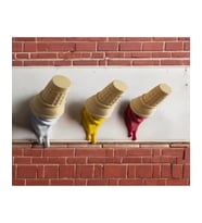 Dekoratif Külah Askı Sarı Kırmızı Kahve 3'lü Set Takım 11 x 7 Cm