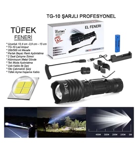Tg-10 Şarjlı Profesyonel Av Feneri Wt-620