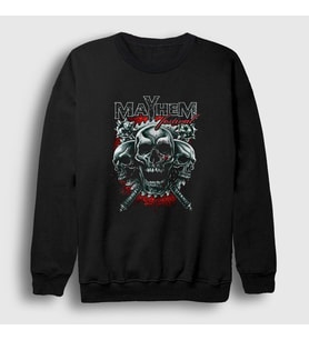Presmono Unisex Siyah Festival Mayhem Sweatshirt 64563tt