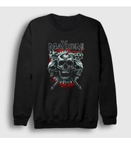 Presmono Unisex Siyah Festival Mayhem Sweatshirt 64563tt