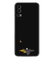 General Mobile GM 23 Kılıf Silikon Desen Özel Seri Ay ve Kedi 1683