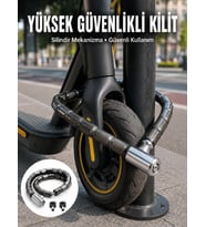 Şeffaf Pvc Kaplamalı Dayanıklı Motosiklet Bisiklet Güvenlik Kilidi