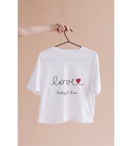 Aşk Love Sevgili Tasarımlı Tişört Kişiye Özel ( Unisex - Büyük - Çocuk )
