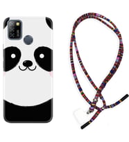 INFINIX Smart 4 5 6 Zero 8 S5 Pro Kılıf Boyun Asklı Rasta Silikon Sevimli Panda 1794