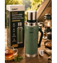 TERMOS GİNT 2.2 Litre Çelik Termos 48 Saat Sıcak Soğuk Tutan Vakumlu Termos Büyük Boy Dayanıklı Termos