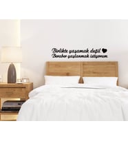 BK Home Birlikte Yaşamak Değil Duvar Yazısı-1 (Siyah)