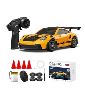 Hstar 1:43 Profesyonel Mini Drift RC Araba 911 4WD 15 KM/H Hız Metal Alaşım Gövde EPS Stabilizasyonu