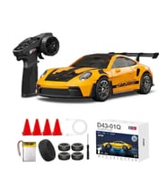 Hstar 1:43 Profesyonel Mini Drift RC Araba 911 4WD 15 KM/H Hız Metal Alaşım Gövde EPS Stabilizasyonu