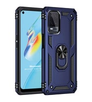 Microsonic Oppo A54 4G Kılıf Military Ring Holder Lacivert