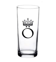 Taçlı Ö Harf Baskılı Rakı ve Meşrubat Bardağı Tekli