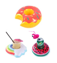 Donut Karpuz Flamingo 3lü Şişme Havuz Deniz Bardak Tutucu Float Bar Seti