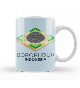 Borobudur Mahayana Buddhist Temple Java 01 Kupa Bardak Porselen