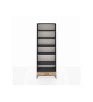Arges Dolap 6 Raflı Tek Çekmeceli 88x30x243 Antrasit-Çam