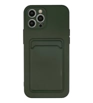 Durukar® iPhone 12 Pro Max Kılıf Kelvin Kartvizitli Silikon - Koyu Yeşil