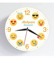 İsme Özel Emoji Duvar Saati