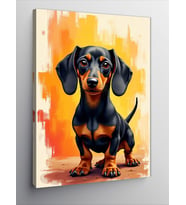 Kanvas Tablo Sevimli Dachshund Köpeği