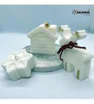 Doğal Soya Wax Yılbaşı Temalı Dekoratif Mum Seti 3'lü