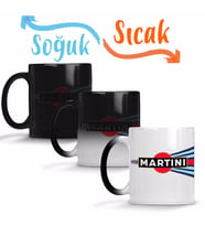 Martini Racing Curved Stripe Sihirli Kupa Bardak Porselen