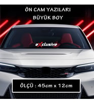 İNGİLİZCE YAZI ön arka cam uyumlu sticker yazı - Büyük boy spor tuning modifiye etiket