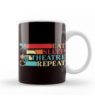 Eat Sleep Theatre Geek Fan Broadway Actor Actress Acting Kupa Bardak Porselen