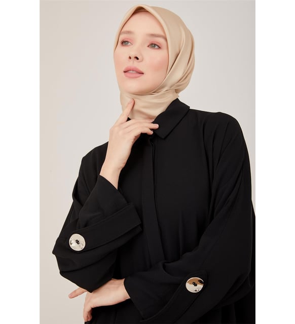 Armine Oversize Apoletli Kap 23Y7002 Siyah