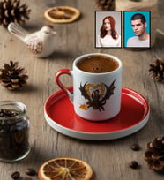 Kişiye Özel Karikatürlü Ejderhalı Dizi Seven Sevgiliye Hediye Türk Kahvesi Fincanı Sevgililer Günü Hediyesi