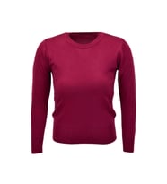 Kadın Sıfır Yaka Spor Kazak BGL-ST04085 (Bordo)