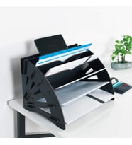 Design Delcia Ahşap Evrak Rafı Masaüstü Organizer (Ceviz)