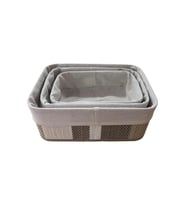 Cooker Dikdörtgen Sepet Seti 3'lü 30x20x12 cm