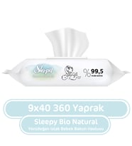 Sleepy Bio Natural Yenidoğan Islak Mendil 40x9 360 Yaprak