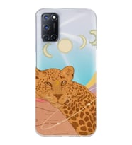 Oppo A52/A72/A92 Uyumlu Leopar Tasarımlı Şeffaf Telefon Kılıfı