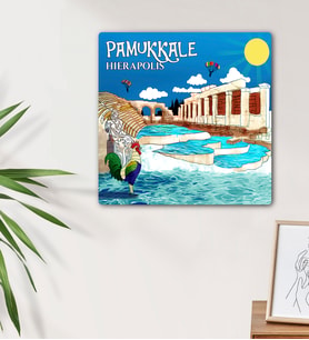 Pamukkale Tasarımlı Mdf Duvar Tablosu