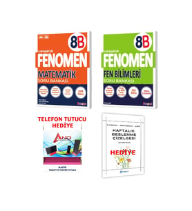 Fenomen Yayıncılık 2025-2026 Müfredat LGS 8 Sınıf Matematik - Fen Bilimleri Serisi (Orta-Zor Düzey) Yeni Nesil Soru (Çok Renkli)