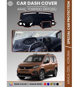PEUGEOT RİFTER (2018-2025) Torpido Örtüsü Ön Göğüs Koruma Torpido Koruma Tam Uyum Kaymaz Özel Kesim