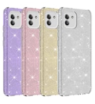 Galaxy A03 Kılıf Zore Shining Simli Silikon Kılıf (Gümüş)