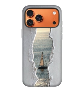 iPhone 17 Pro Max Uyumlu Kılıf Lansman İçi Kadife Temalı Desenli Silikon Wall Sea