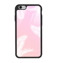 iPhone 6s Uyumlu Beyaz Palmiye Tasarımlı Glossy Telefon Kılıfı