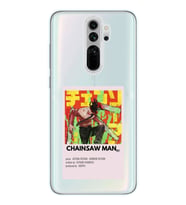 Redmi Note 8 Pro Uyumlu Chainsaw Man Anime Desenli Şeffaf Telefon Kılıfı